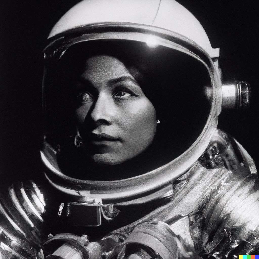 an astronaut, photograph taken by George Hurrell